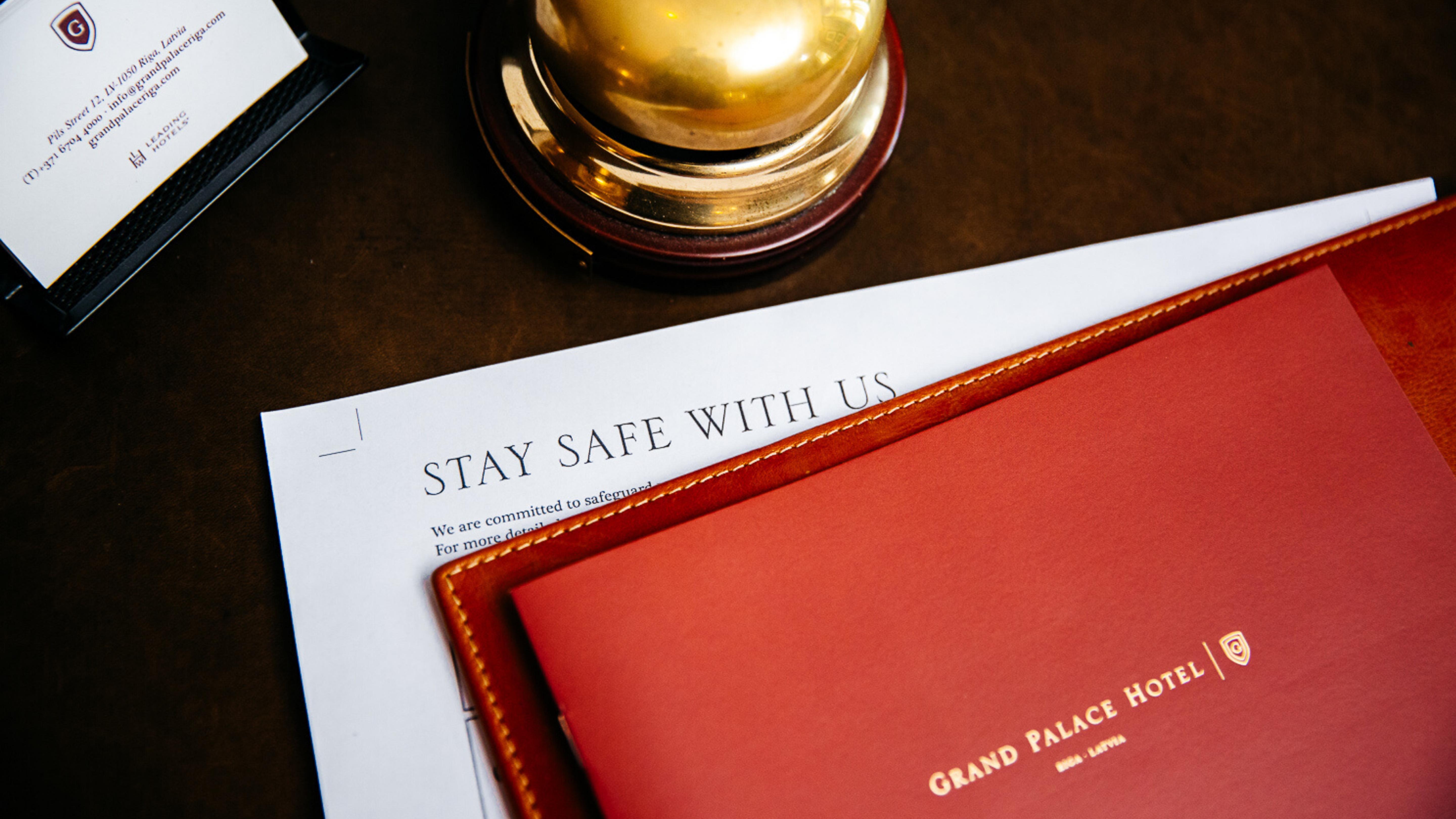 Grand Palace Hotel - Small Luxury Hotels Of The World Riga Exterior photo A hotel room service menu
